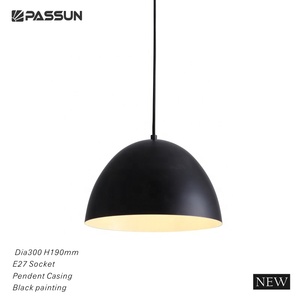 Led Pendant D300 Lamp Shade E27 <b>Socket</b> Black Pendant <b>Light</b> Fixture - Product Image 5
