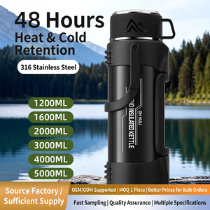Bouteille d'eau isotherme personnalisée avec logo, en acier inoxydable, gourde portable pour cadeau d'extérieur - Product Image 5