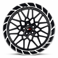 Jantes forgées Beadlock 826M 18-24 pouces 5x114.3 5x120 5x127 5x130 Noir brillant avec face usinée en alliage pour Jeep Wrangler BMW Audi
