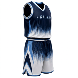 Ensembles d'uniformes de basketball personnalisés pour hommes, respirants, grandes tailles, saison estivale, 100 % polyester, séchage rapide, sublimation avec personnalisation - Product Image 1