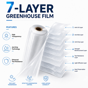 Film de serre industriel multicouche en polyéthylène, résistant aux UV, anti-algues, anti-parasites, fiable - Product Image 3