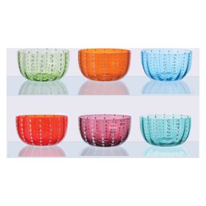<b>Set</b> coppette Vetro <b>6</b> pz FANTASY COLORS Colori assortiti BW15423 - Product Image 1