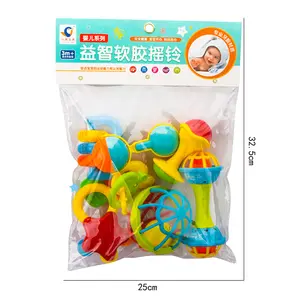Sıcak satış toptan sevimli el çan bebek diş kaşıyıcı plastik yeni çıngıraklı oyuncak takım bebek çıngıraklar oyuncaklar profesyonel üreticisi