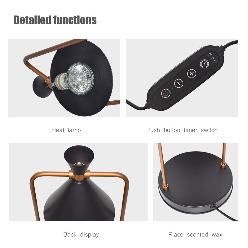 ORANGLES Vintage Electric Candle Warmer Lamp with Timer | Scented Night Light & Aromatic Candle Holder | Wholesale Home Decor – orangles Qatar - full product showcase - displaying specifications - Image 5 of 6 | adapts to any space | Vintage Electric Candle Warmer Lamp with Timer | Scented Night Light & Aromatic Candle Holder | Wholesale Home Decor – orangles Qatar deal New Jersey | Free Shipping ORANGLES