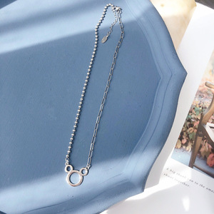 Collier asymétrique Mickey Mouse ajouré en argent sterling S925, style vintage vieilli, cadeau tendance - Product Image 4