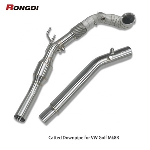 Tubo de Escape de Alto Rendimiento Rongdi de 200 Celdas con Catalizador para VW Golf MK8R, Acero Inoxidable 304, 1.5 mm de Espesor, con Protección Térmica - Product Image 3