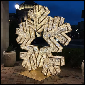 Guirlandes lumineuses de Noël extérieures, étanches, décoratives, à LED, motif flocon de neige, pour la décoration du Nouvel An - Product Image 1