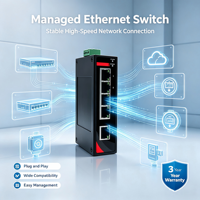 Switch Ethernet industriel non géré 8 ports 10 Mbps avec ports RJ45, montage sur rail DIN, liaison montante SFP fibre optique, prise en charge SNMP et QoS