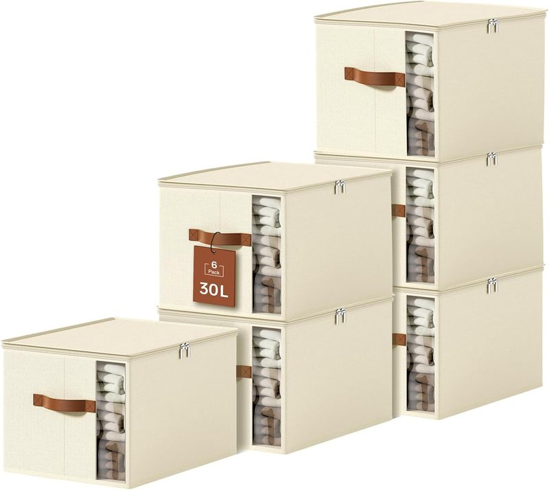 Large Clothes Storage Bins with Sturdy