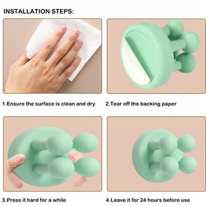 Funny Self Adhesive Silicone Bathroom Hook <b>for</b> <b>Wall</b> <b>for</b> Hanging Kitchen Razor <b>Holder</b> <b>Toothbrush</b> <b>Holder</b> Suction - Product Image 4
