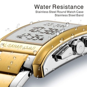 Montre de prière Azhan 2026 pour homme, montre rectangulaire en alliage, étanche, avec direction de la Qibla - Product Image 4