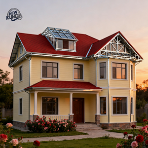 Villa préfabriquée en acier léger, structure en acier, belle apparence, structure robuste, y compris l'eau et l'électricité - Product Image 3