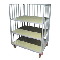 Chariot industriel de voiture de coupe de deux couches support de tissu support de stockage de chariot de voiture d'emballage lâche
