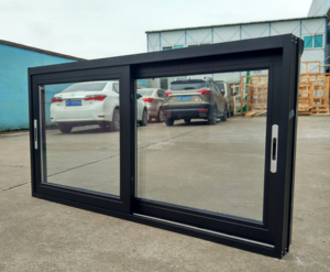 Top bright Modern Exterior Horizontal Thermal Break Doppel verglaste Schiebefenster mit Moskito netz aus Edelstahl gewebe - Product Image 4