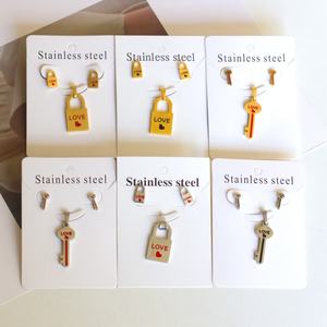 Romantic Lock Key Love Promise 18k Gold Plated Gift Wholesale Stainless Steel <b>Jewelry</b> <b>Set</b> <b>for</b> <b>Women</b> - Product Image 2