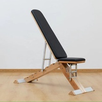 Banc de musculation professionnel en bois de hêtre, multifonctionnel pour la maison et la salle de sport, prix d'usine