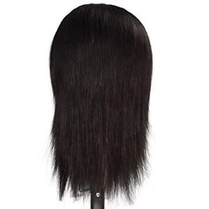 Tête de mannequin d'entraînement en cheveux humains 100 % naturels pour la <span class=keywords><strong>coupe</strong></span>, le tressage et le décoloration, avec barbe – Vente en gros - Product Image 5