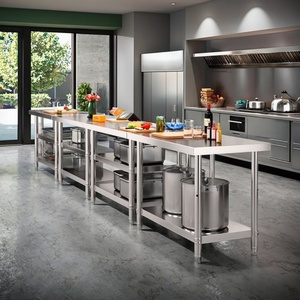 Mesa de Trabajo de Acero Inoxidable Comercial Personalizada OEM, Equipo de Cocina para Restaurante, Mesa de Trabajo de Ensamblaje Modular al por Mayor - Product Image 5