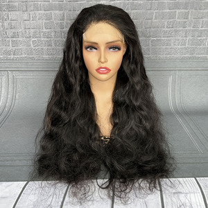 Peluca de Cabello Humano 100% con Encaje HD 5x5, Cabello Virgen con Parte Superior de Encaje HD, Peluca sin Pegamento con Ondas Corporales de 24 Pulgadas, Línea de Cabello con Nudos Pequeños - Product Image 1