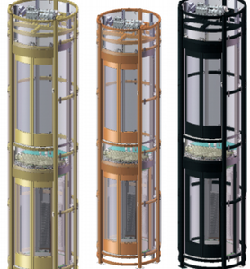 Thang Máy tròn không hộp số AC ổ đĩa dân cư với tầm nhìn 360 ° hiện đại 360 ° toàn cảnh tròn thang máy cho biệt thự - Product Image 6