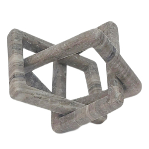Scultura Moderna in Marmo con Nodo Geometrico, Ornamento Decorativo in Pietra per Tavolino da Caffè, Mensola, Soggiorno - Product Image 3