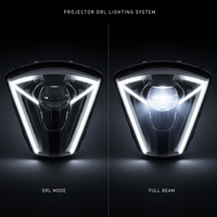 Phare de moto Z06 LED Projecteur en V DRL Fumé – Remplacement de lampe avant pour moto et scooter – Amélioration