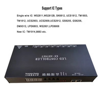 Controlador LED JIUAN K8 Artnet de 8 Puertos Direccionables y Programables de 8192 Píxeles para DMX512 AC110-220V 2W Control de Iluminación Manual