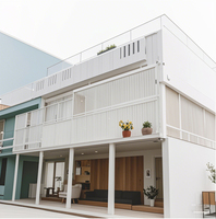 Maison modulaire moderne de 4 chambres à coucher 3 salles de bain avec cuisine Maison préfabriquée avec toit en pente