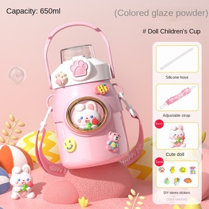 2025 édition spéciale tasse d'<span class=keywords><strong>eau</strong></span> extérieure pour enfants sur le thème <span class=keywords><strong>de</strong></span> la poupée 316 en acier inoxydable gros ventre thermos tasse couvercle ouvert à un bouton pour - Product Image 4