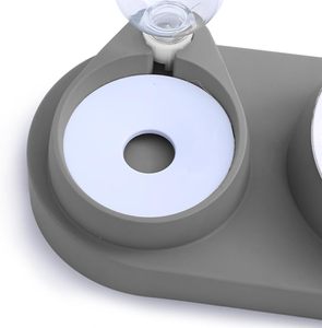 NEREIDS 2-in-1 automatico in acciaio inox Pet ciotola alimentatore rimovibile rete grigio acqua distributore solido in plastica Pet forniture per cani - Product Image 3
