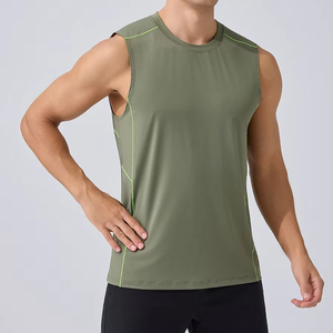 Camiseta sin Mangas de Punto con Cuello Redondo y Diseño de Logotipo Personalizado de Alta Calidad, Ligera, de Secado Rápido y Transpirable - Product Image 1