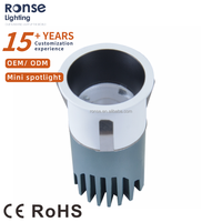 Spot LED encastré au plafond RONSE Trimless Mini Design, boîtier en aluminium, anti-éblouissement, réglable, variateur de luminosité, changement de température de couleur
