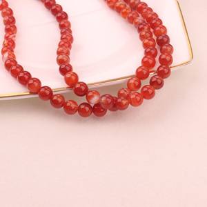 Contas Redondas de Ágata Listrada em Cores Naturais, Materiais Semi-acabados para Acessórios de Joias Artesanais, Atacado DMB 102 - Product Image 2