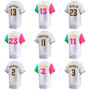 بيع بالجملة لمنتجات فرناندو تاتيس جونيور من فريق سان دييغو بادريس قميص بيسبول # 13 ماني ماشابو # ملابس يو دارفيش للسوفتبول رقم 11 - Product Image 1