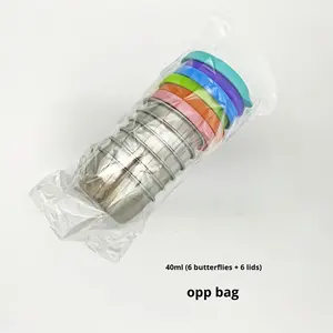 304 tazas de Salsa de acero inoxidable aderezo ensalada tomate comida condimento contenedores tapas de silicona a prueba de fugas salsas platos fiambrera - Product Image 6