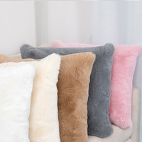 Coussin de chaise doux et soyeux coussin serré tissage lapin fausse fourrure coussin sans odeur en forme de coussin