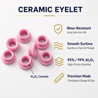 Œillet en céramique à bride pour machine textile, guide de fil et de cordon, alumine rose