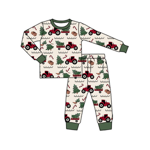 Conjunto Personalizado de Pijama para Niños de Camión de Navidad con Sudadera y Pantalones Ropa para Niños Boutique Pijamas para Bebé Ropa Infantil para Hermanos - Product Image 5