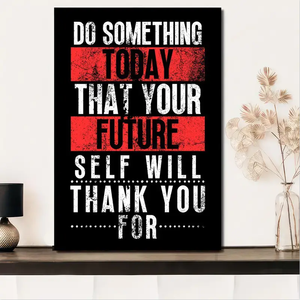 客厅办公室无框励志墙面艺术光泽简约海报画布印刷正面报价画 - Product Image 3