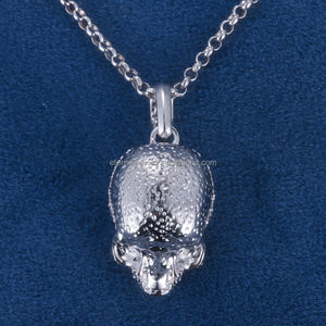 Personalizado 925 plata esterlina oro blanco Hip Hop joyería Punk calavera Vintage D VVS Moissanite colgante para hombres y mujeres - Product Image 5