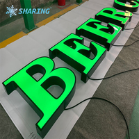Lettres en acrylique 3D à éclairage frontal LED professionnelles pour l'extérieur, pour les enseignes de bâtiments, de centres commerciaux, de bureaux et d'entreprises