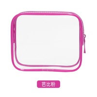 Sac de toilette transparent imperméable personnalisé en PVC pour cosmétiques, maquillage, voyage, avec fermeture éclair