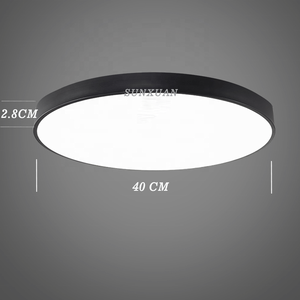 Luz de techo de diseño moderno para dormitorio, <span class=keywords><strong>panel</strong></span> de <span class=keywords><strong>superficie</strong></span> <span class=keywords><strong>LED</strong></span> ultrafino de 28mm, 3500lm, blanco cálido para sala de estar interior, lámpara de aluminio - Product Image 1