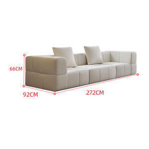 Customized Vacuum Compressed Cream <b>Sofa</b> Modular Design For <b>Small</b> Living Rooms Minimalist Fabric <b>Sofa</b> With Foam Filling - Product Image 4