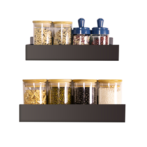 Accessoires de cuisine, organisateur d'épices, support de rangement pour condiments, lot de 4, étagère à épices magnétique mobile pour réfrigérateur - Product Image 2
