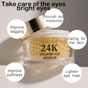 Crema de Ojos de oro de <span class=keywords><strong>24K</strong></span> de etiqueta privada hierbas de ácido hialurónico retinol antiarrugas ojeras alivio de la sequedad cuidado de la piel crema de ojos - Product Image 2