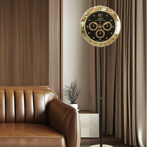 Modern Standing <b>Clock</b> Circular Silent Floor <b>Clock</b> Living Room Bedroom Study - Product Image 1