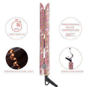 4 en 1 pelo Buena pantalla Lcd al por mayor <span class=keywords><strong>planchas</strong></span> Bling Cristal de diamantes de imitación 2019 pelo de hierro/ - Product Image 4