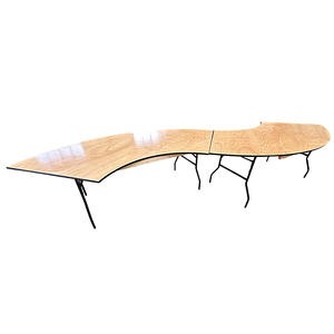 Mesa Dobrável em Forma de Serpentina de Madeira Compensada para Casamentos - Product Image 2