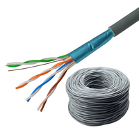 Câble réseau SIPU SP-W5U002 0,5 mm CCA 24AWG FTP Cat5e LAN 305 m (1000 pi) gaine PVC paire torsadée fibre optique OM3